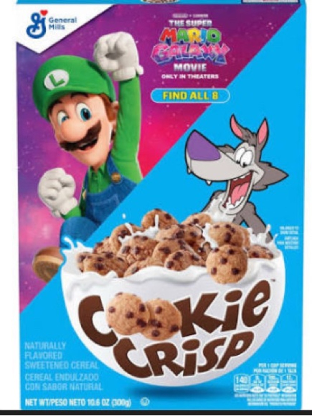 Super Mario Galaxy Movie Cookie Crisp Cereal Limited Edition Luigi Box Rare NEW